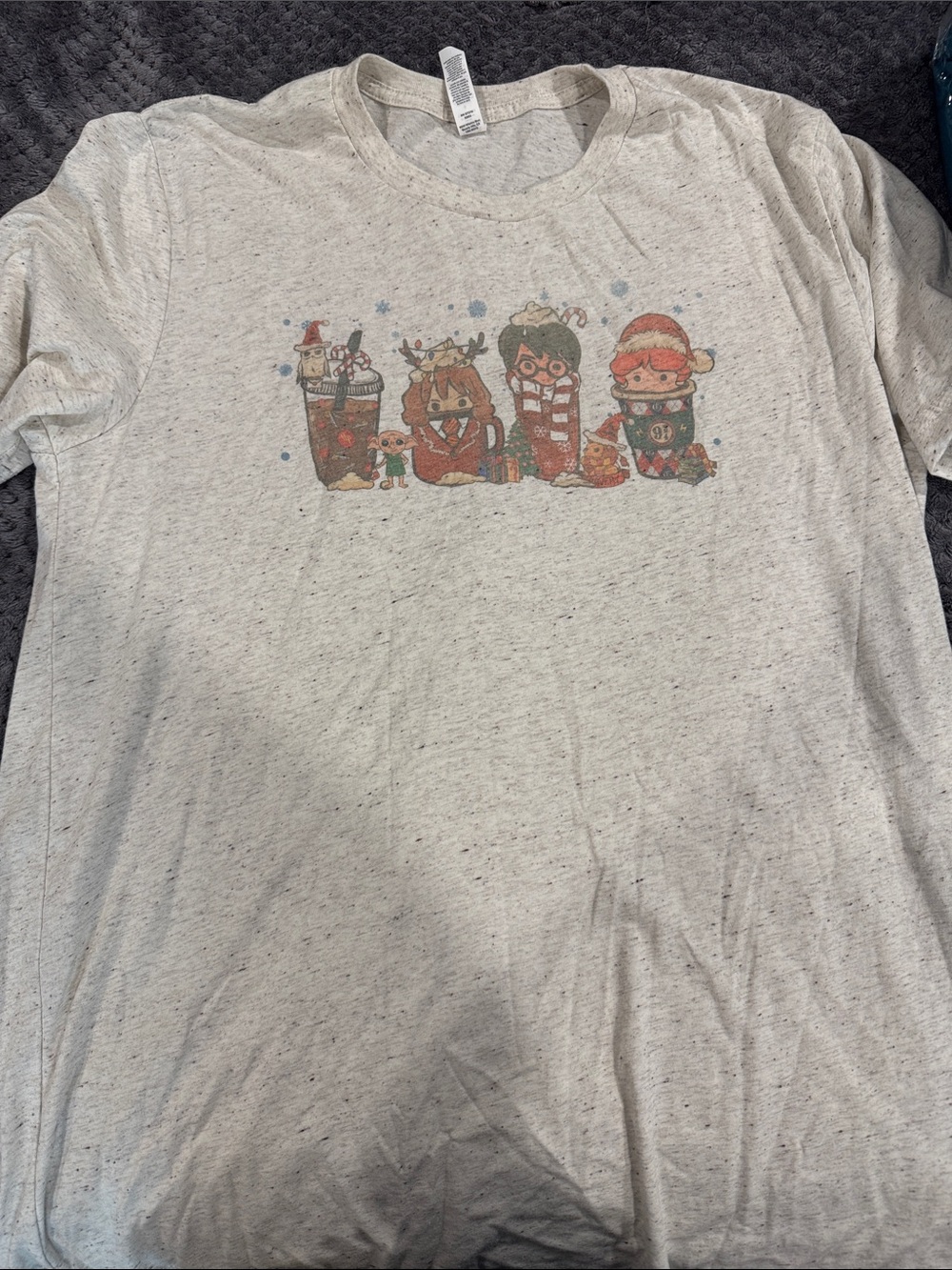 Kids Holiday Character Tee - Light Heather Gray